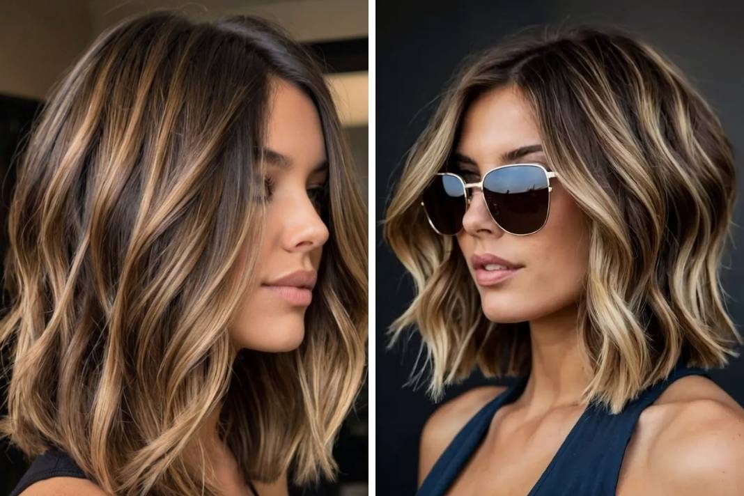 hullámos balayage haj